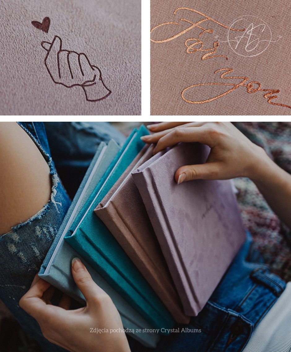 Fotografia Dodatkowym Okiem albumy i odbitki pamiątka na lata coprawa tłoczenie personalizacja crystal albums