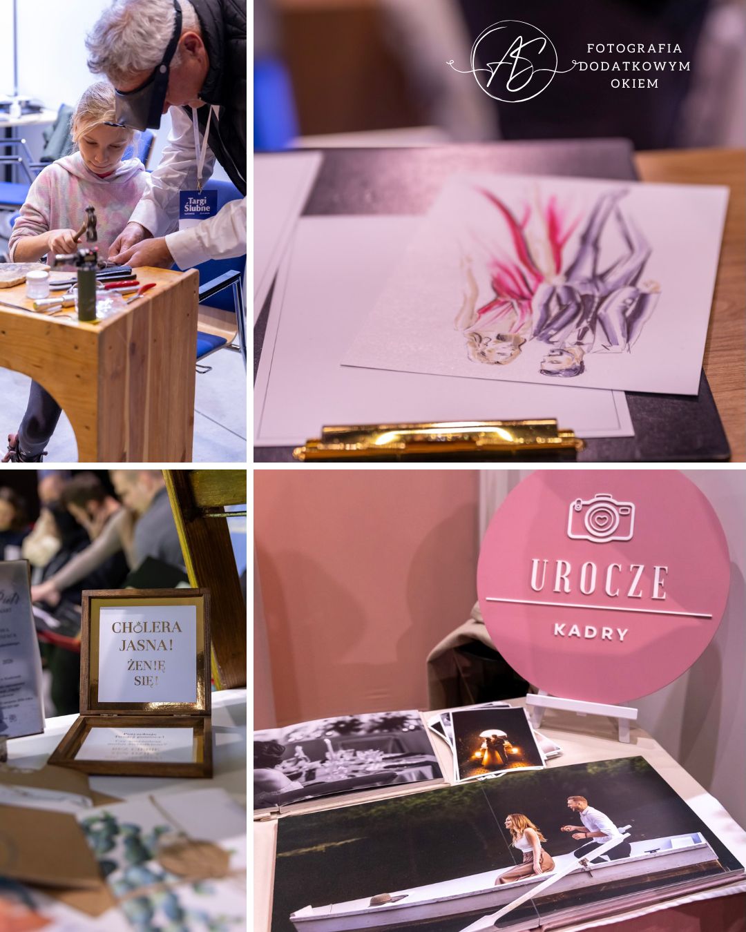 Fotografia Dodatkowym Okiem portfolio eventowe event wydarzenie ogólnopolskie reportaż fotorelacja targi ślubne Katowice śląsk suknie garnitury obrączki fotograf papeteria torty