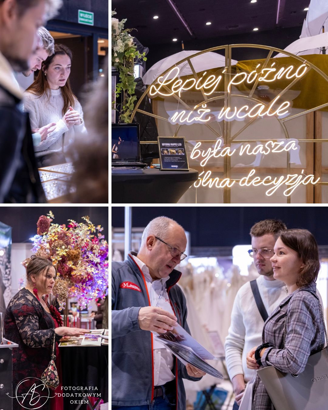 Fotografia Dodatkowym Okiem portfolio eventowe event wydarzenie ogólnopolskie reportaż fotorelacja targi ślubne Katowice śląsk suknie garnitury obrączki fotograf papeteria torty