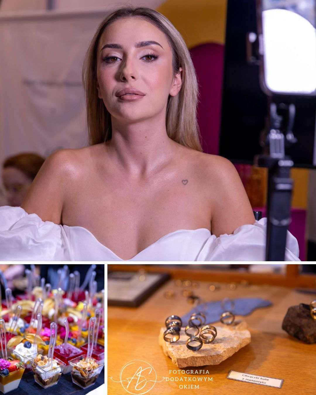 Fotografia Dodatkowym Okiem portfolio eventowe event wydarzenie ogólnopolskie reportaż fotorelacja targi ślubne Katowice śląsk suknie garnitury obrączki fotograf papeteria torty