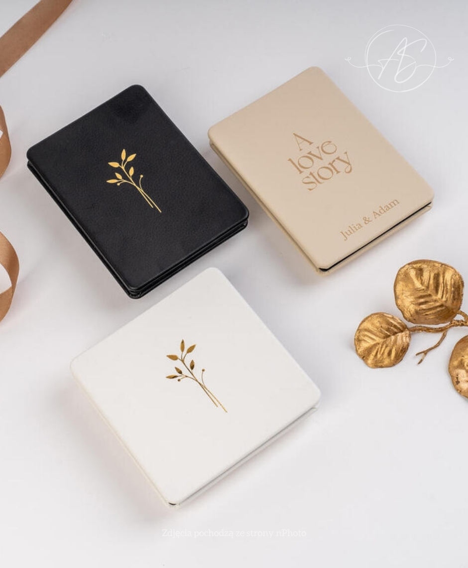 Rozkładany minialbum fotoharmonijka w oprawie z eleganckiej ekoskóry