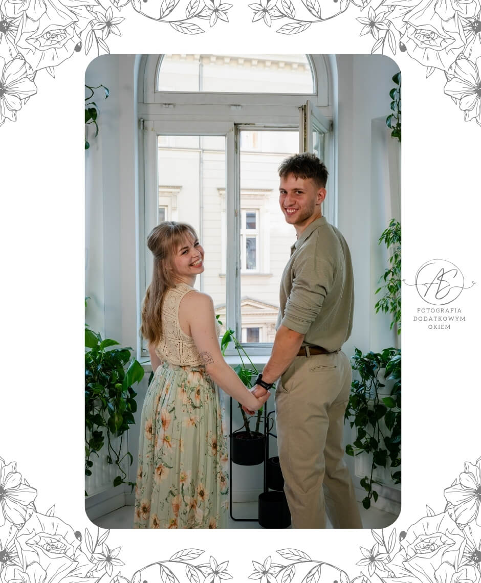 Studyjna sesja pary Dominika i Jacek w Spisak Studio w Katowicach - ujęcie 13