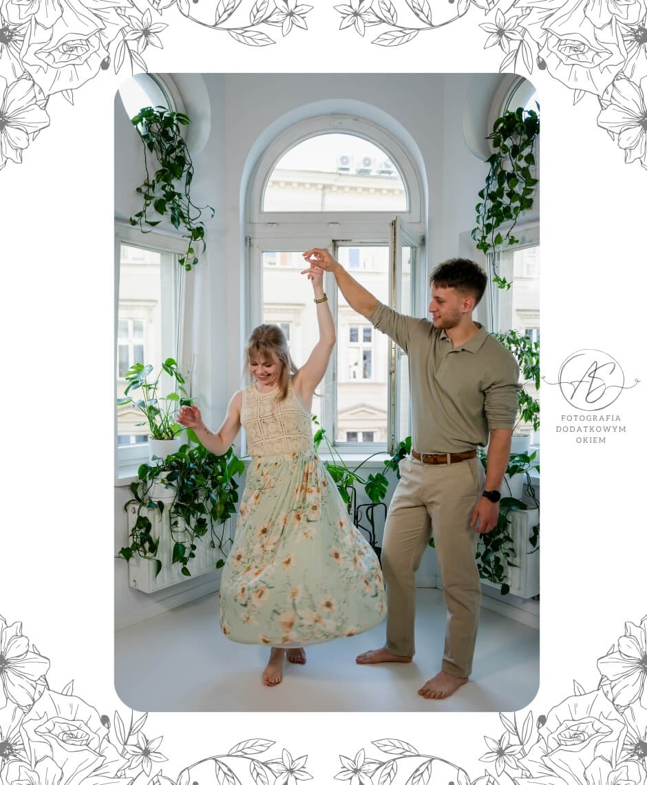 Studyjna sesja pary Dominika i Jacek w Spisak Studio w Katowicach - ujęcie 14