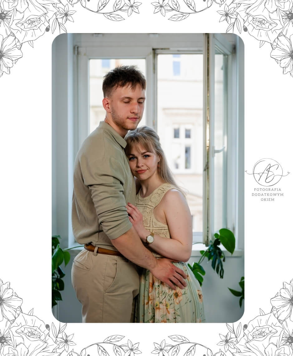 Studyjna sesja pary Dominika i Jacek w Spisak Studio w Katowicach - ujęcie 15
