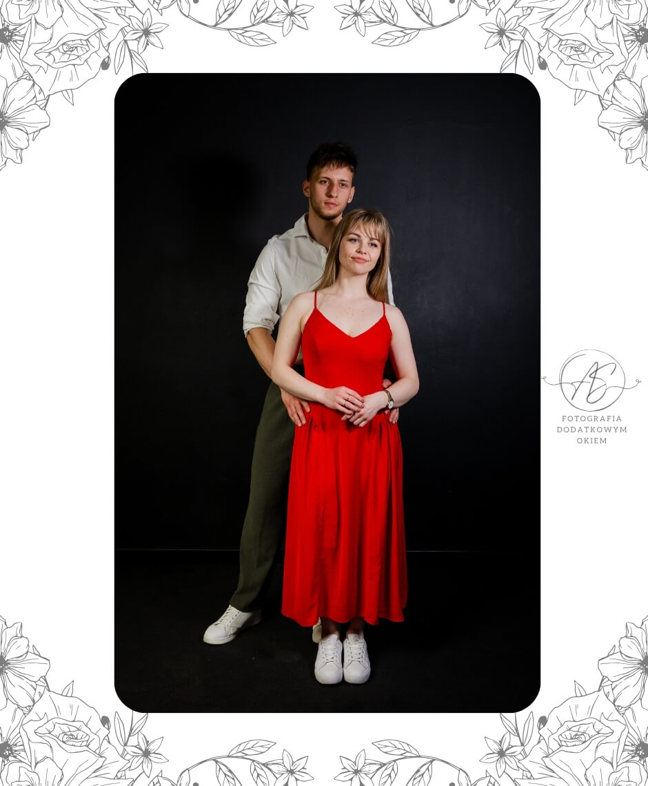 Studyjna sesja pary Dominika i Jacek w Spisak Studio w Katowicach - ujęcie 17