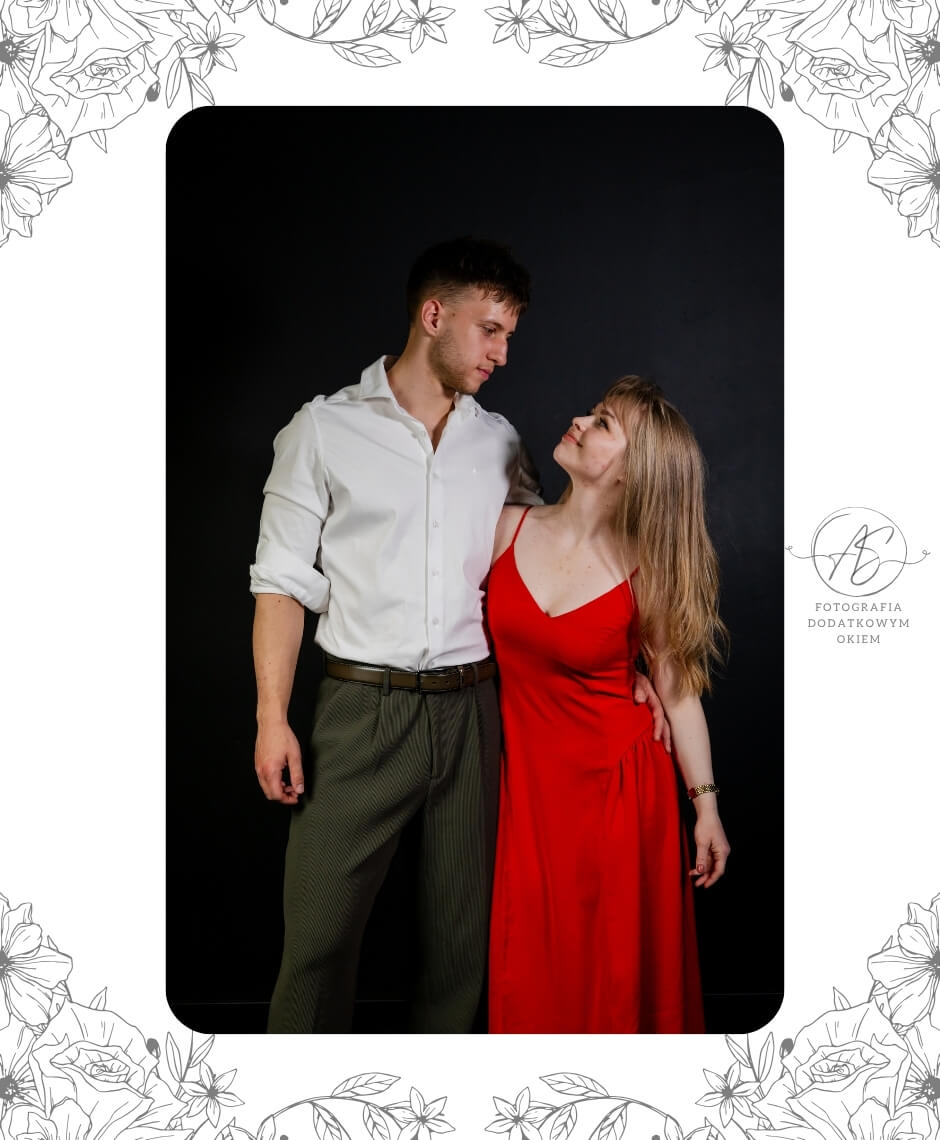 Studyjna sesja pary Dominika i Jacek w Spisak Studio w Katowicach - ujęcie 19