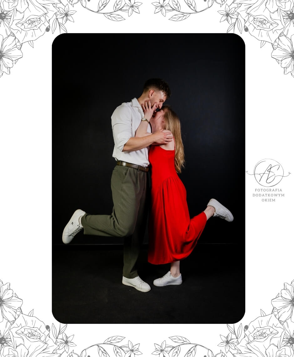 Studyjna sesja pary Dominika i Jacek w Spisak Studio w Katowicach - ujęcie 20