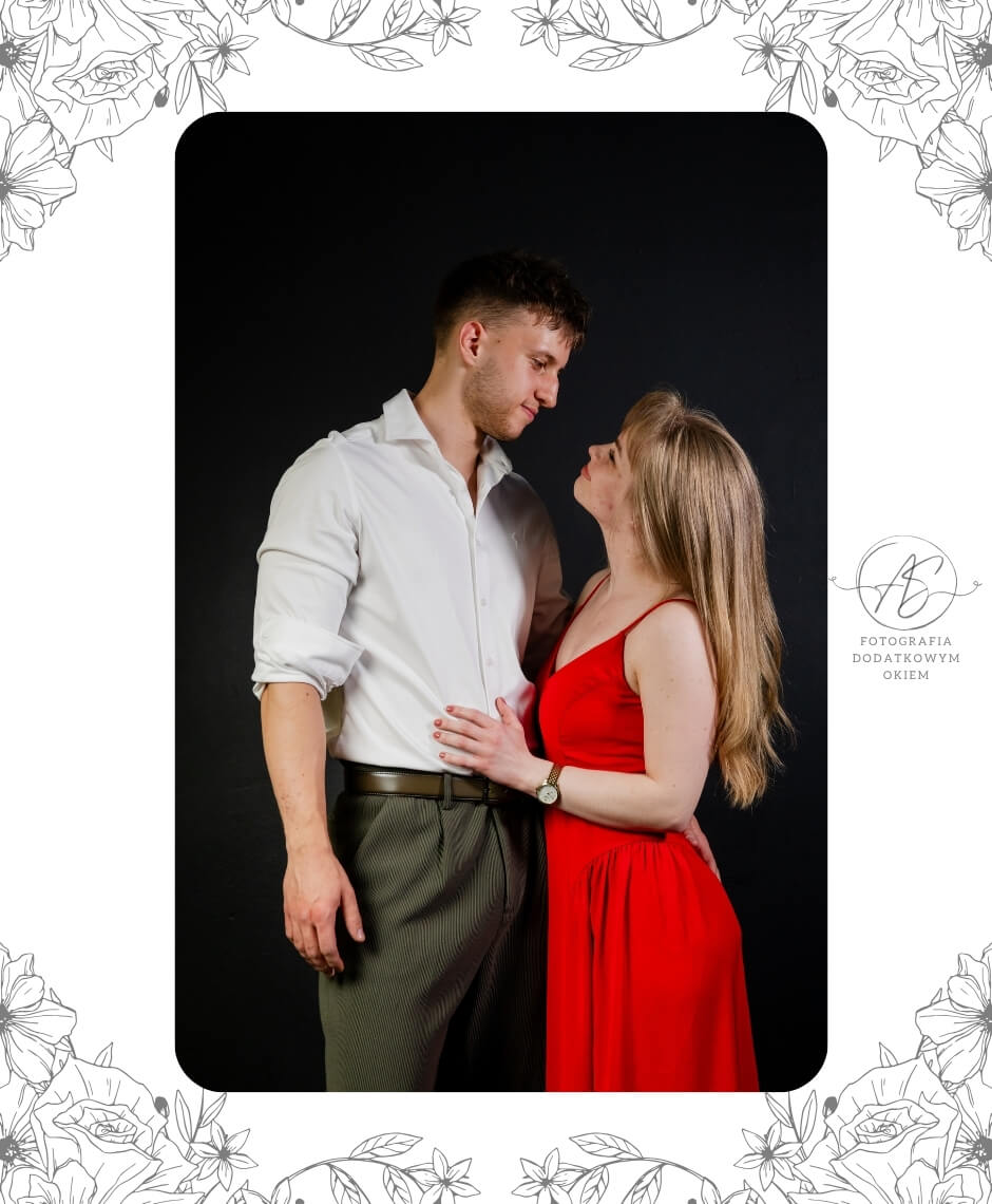 Studyjna sesja pary Dominika i Jacek w Spisak Studio w Katowicach - ujęcie 21