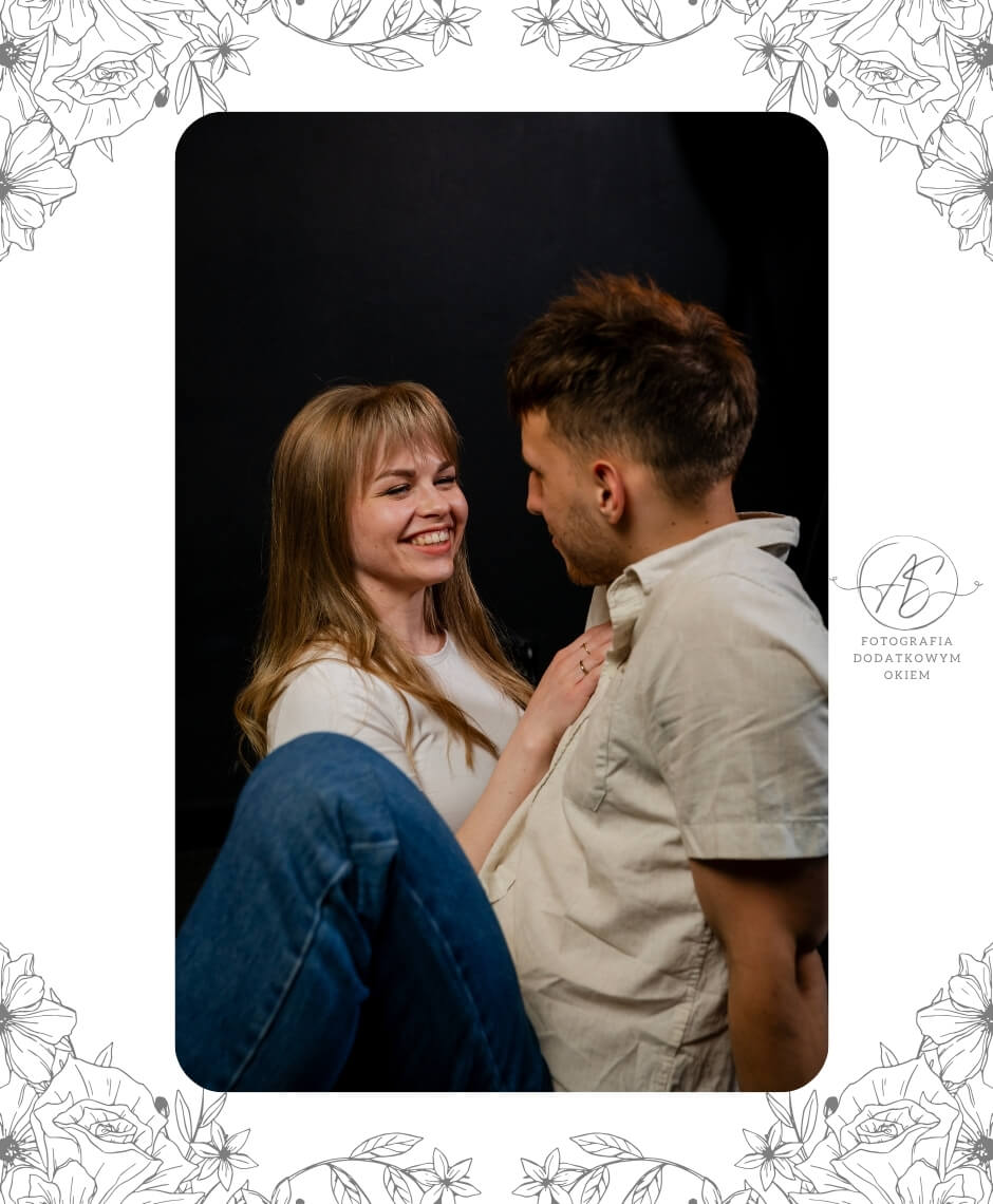 Studyjna sesja pary Dominika i Jacek w Spisak Studio w Katowicach - ujęcie 24