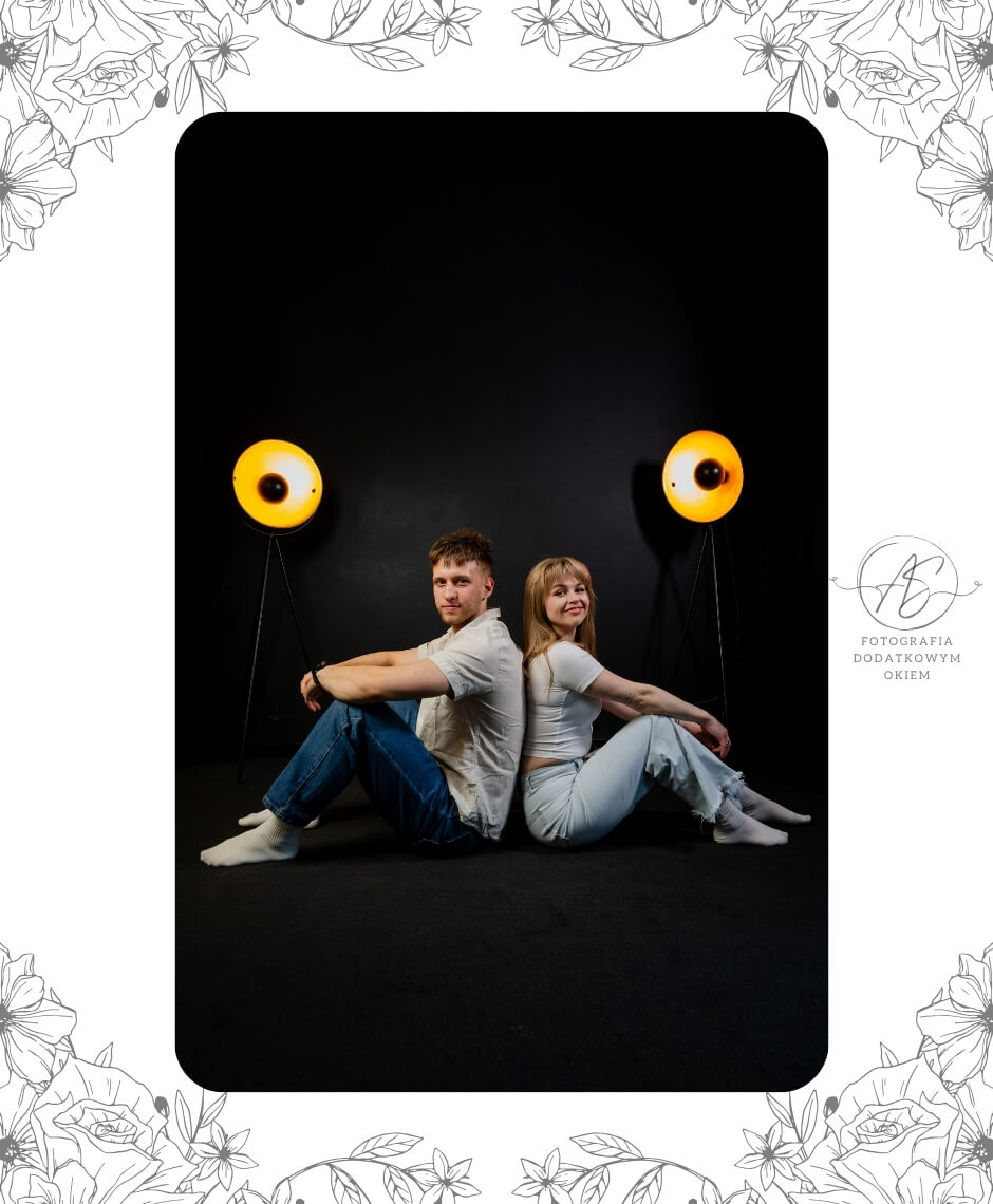 Studyjna sesja pary Dominika i Jacek w Spisak Studio w Katowicach - ujęcie 26