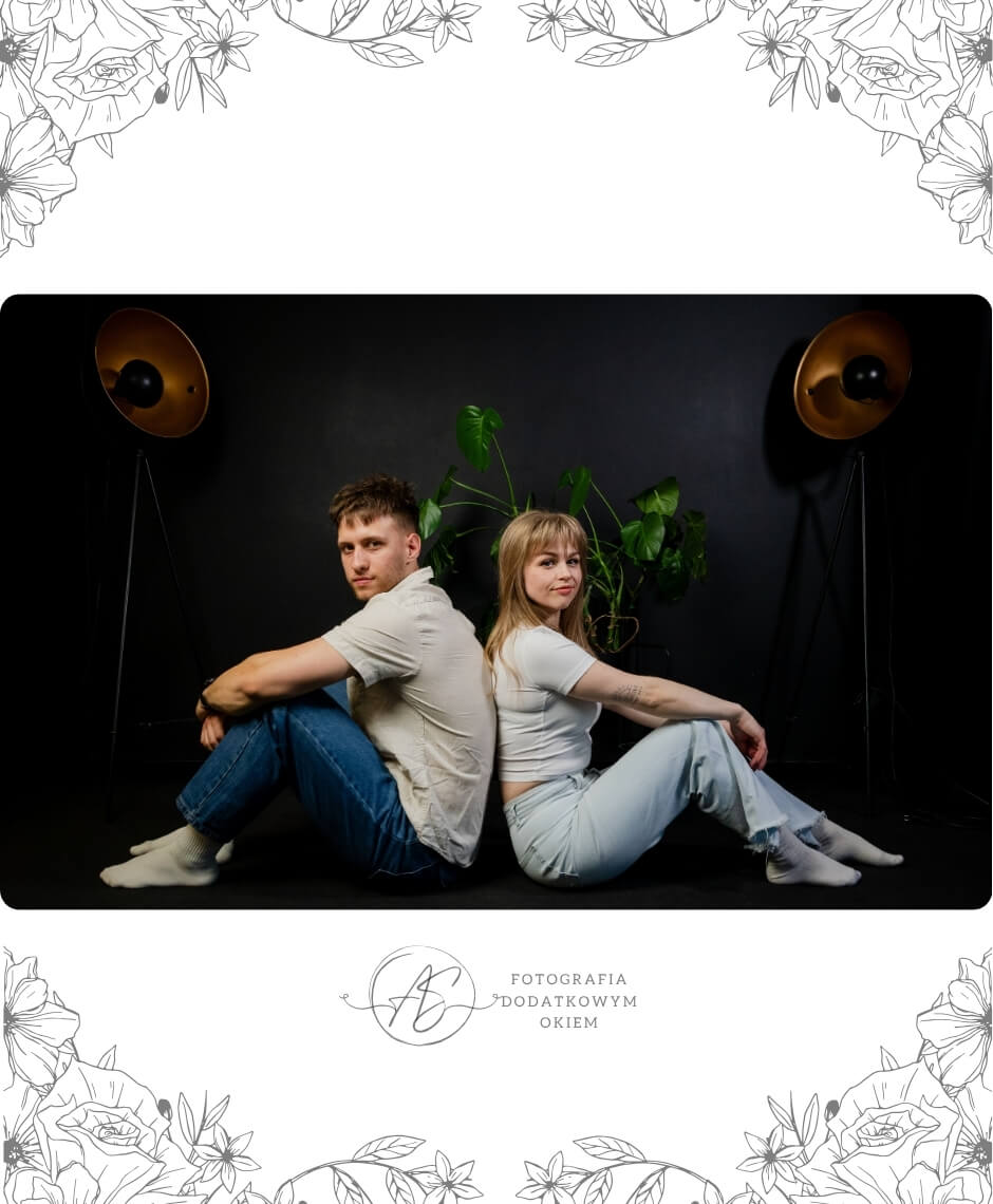 Studyjna sesja pary Dominika i Jacek w Spisak Studio w Katowicach - ujęcie 27