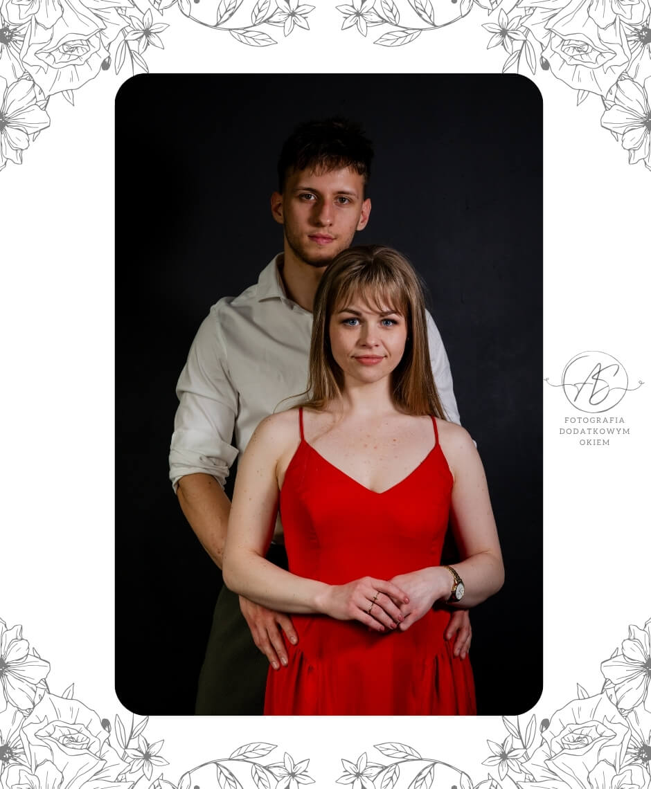 Studyjna sesja pary Dominika i Jacek w Spisak Studio w Katowicach - ujęcie 29
