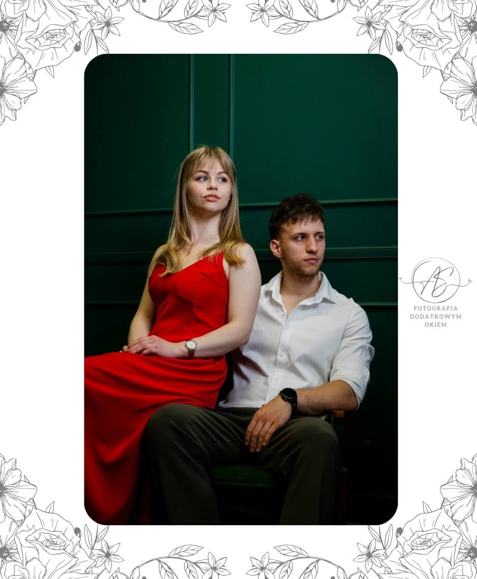 Studyjna sesja pary Dominika i Jacek w Spisak Studio w Katowicach - ujęcie 30