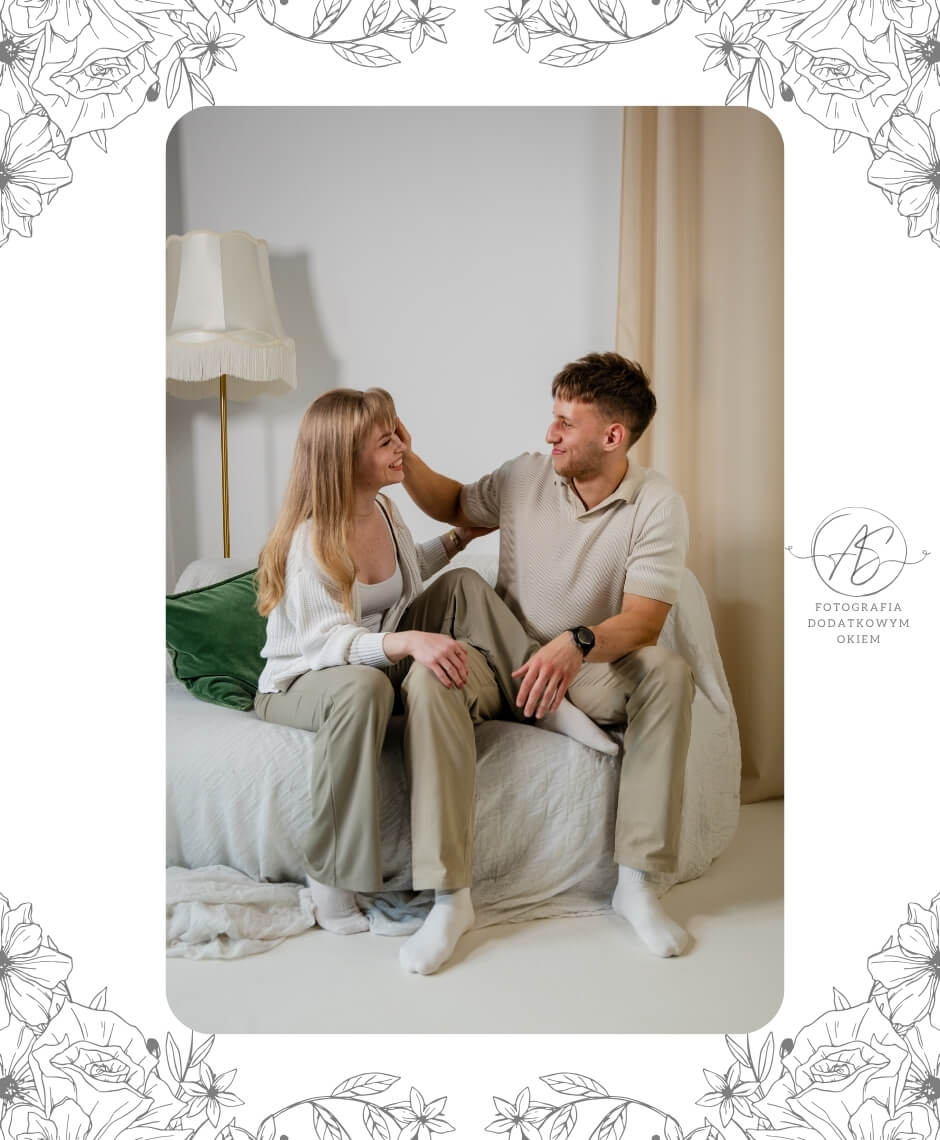Studyjna sesja pary Dominika i Jacek w Spisak Studio w Katowicach - ujęcie 9