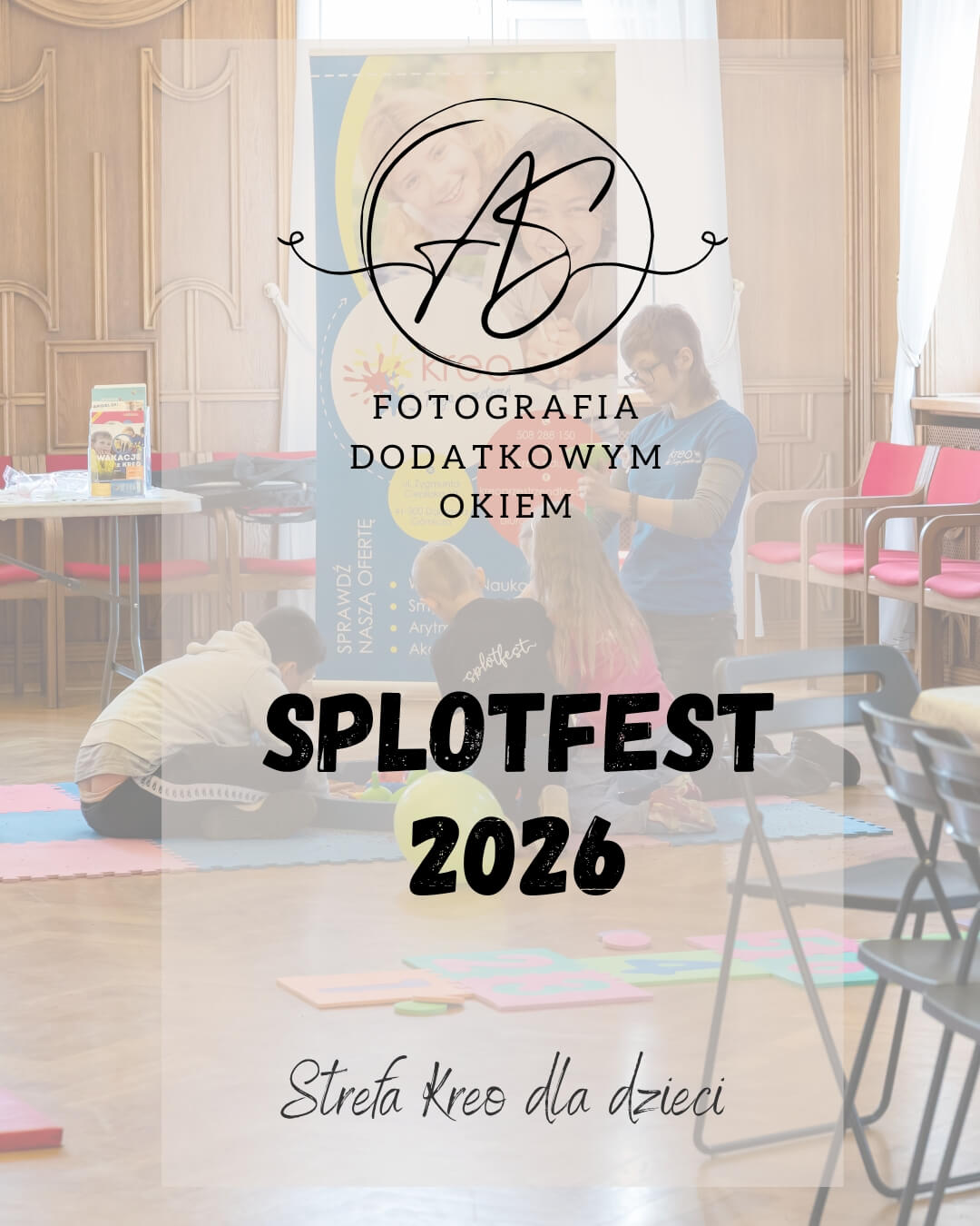 Strefa dla dzieci z animatorami Kreo Przestrzeń dla Edukacji podczas festiwalu Splotfest 2026 - ujęcie 1