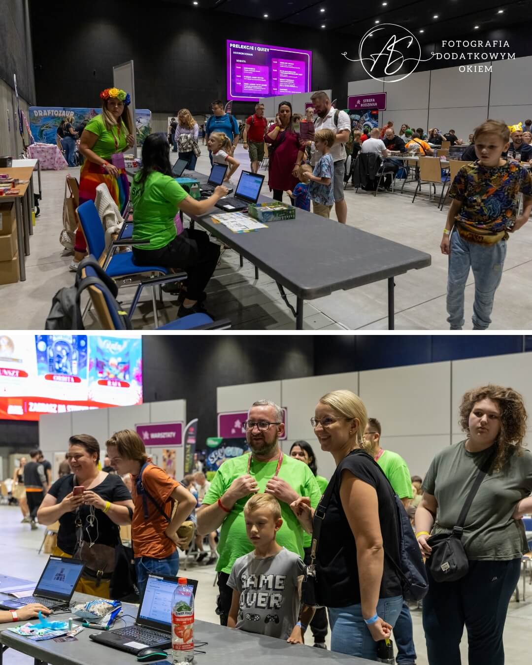 Praca ekipy organizacyjnej i wolontariuszy podczas festiwalu Planszówki w Spodku 2026 - ujęcie 4